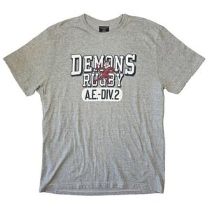 American Eagle Y2k Shirt Mens Demons Rugby Graphic‎ 2000s Preppy Beach Casual